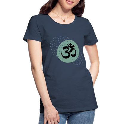 Frauen Premium T-Shirt - Om - Navy