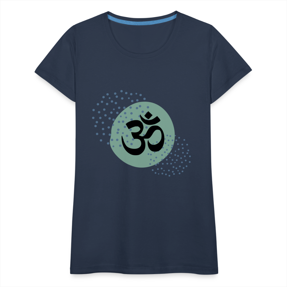 Frauen Premium T-Shirt - Om - Navy