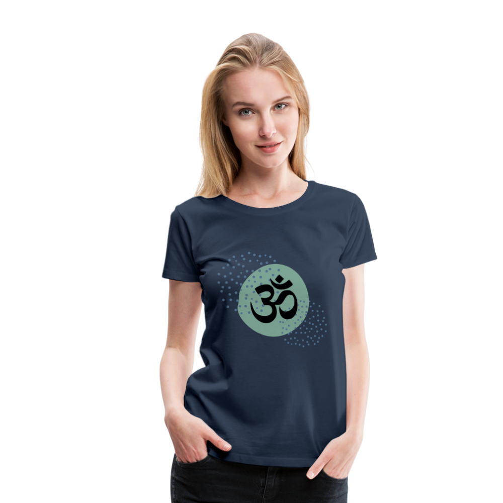 Frauen Premium T-Shirt - Om - Navy