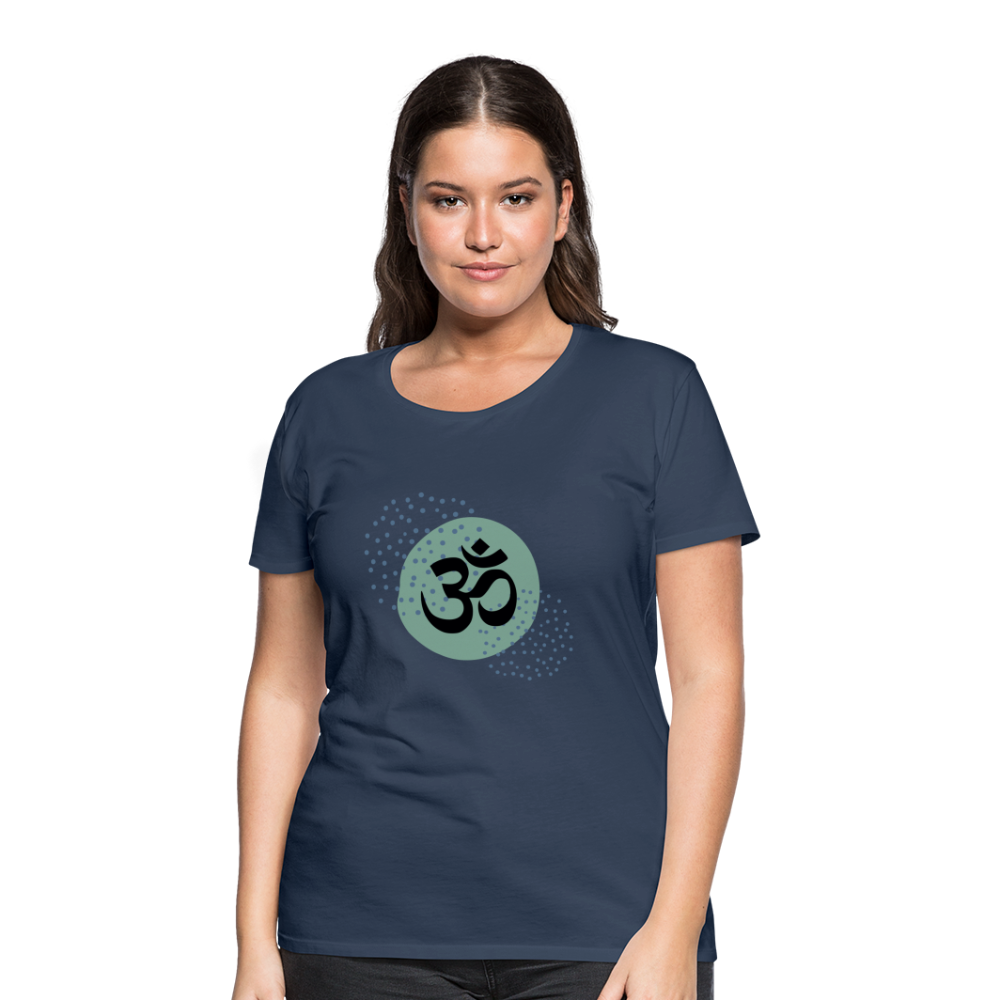 Frauen Premium T-Shirt - Om - Navy