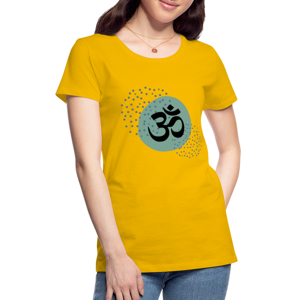 Frauen Premium T-Shirt - Om - Sonnengelb