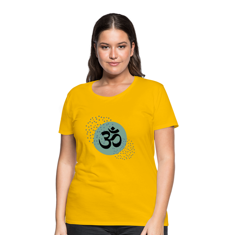 Frauen Premium T-Shirt - Om - Sonnengelb