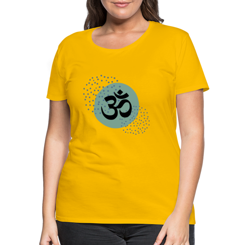 Frauen Premium T-Shirt - Om - Sonnengelb