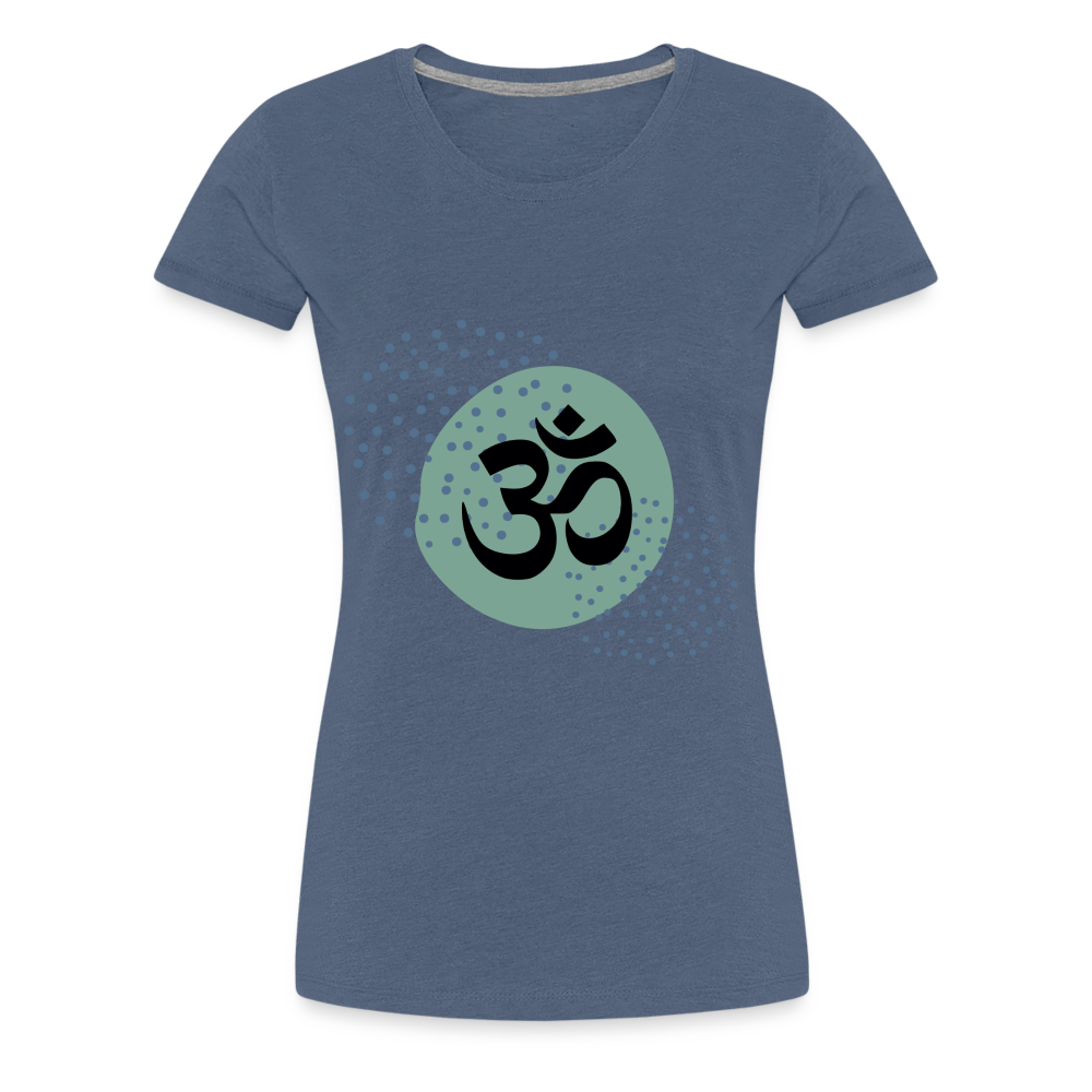 Frauen Premium T-Shirt - Om - Blau meliert