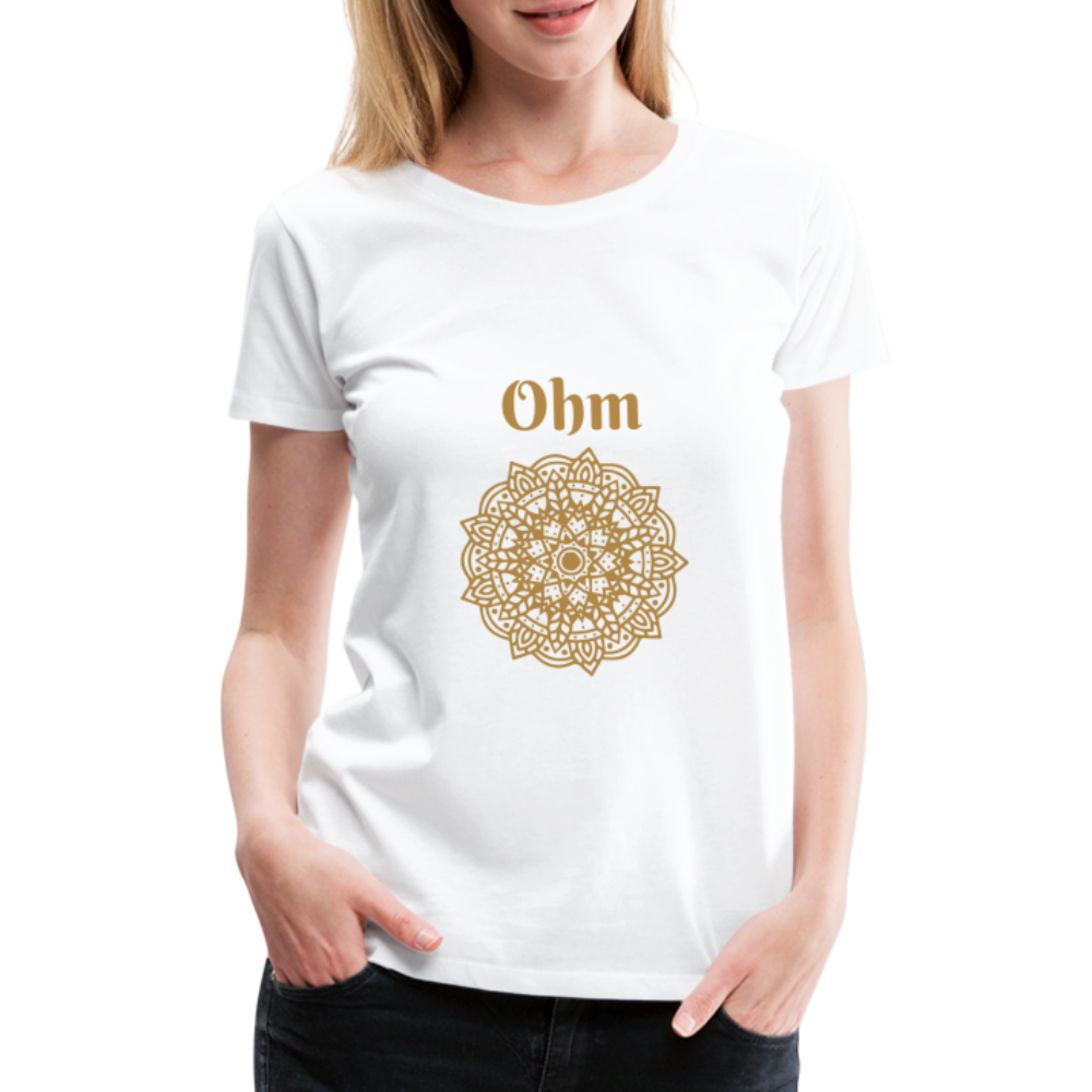 Frauen Premium T-Shirt - Ohm - weiß