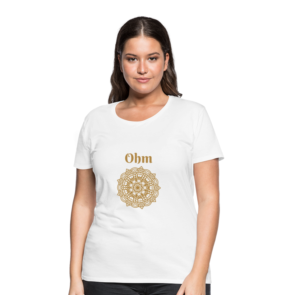 Frauen Premium T-Shirt - Ohm - weiß