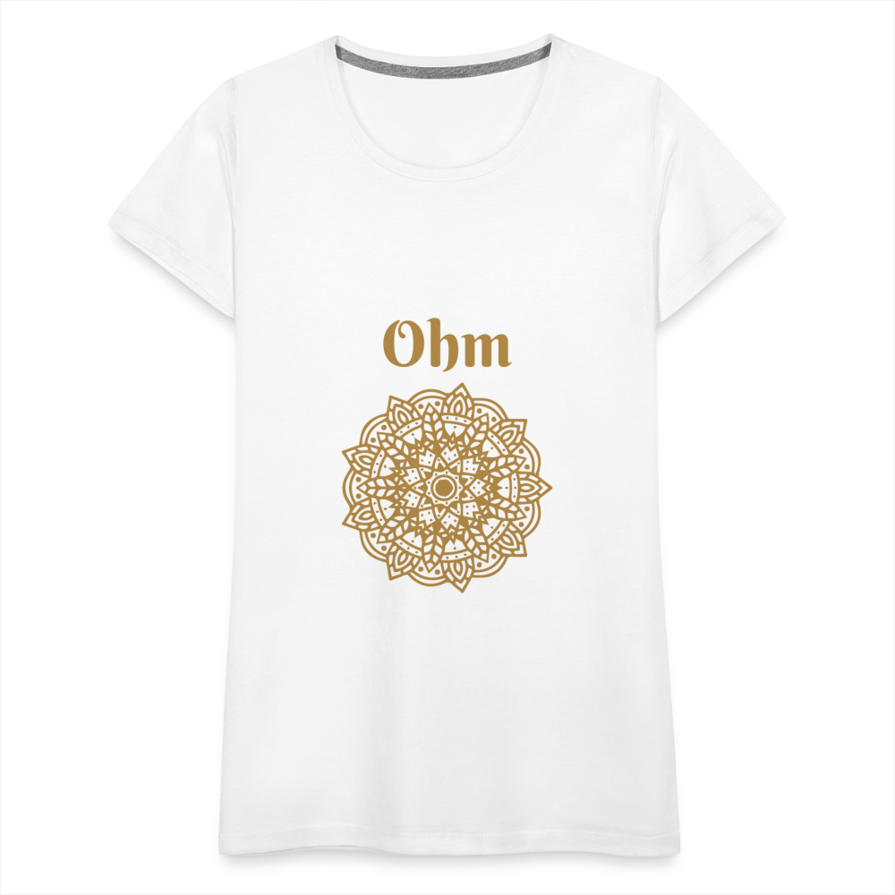 Frauen Premium T-Shirt - Ohm - weiß