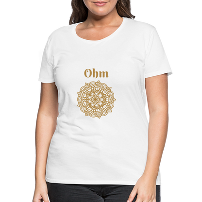 Frauen Premium T-Shirt - Ohm - weiß