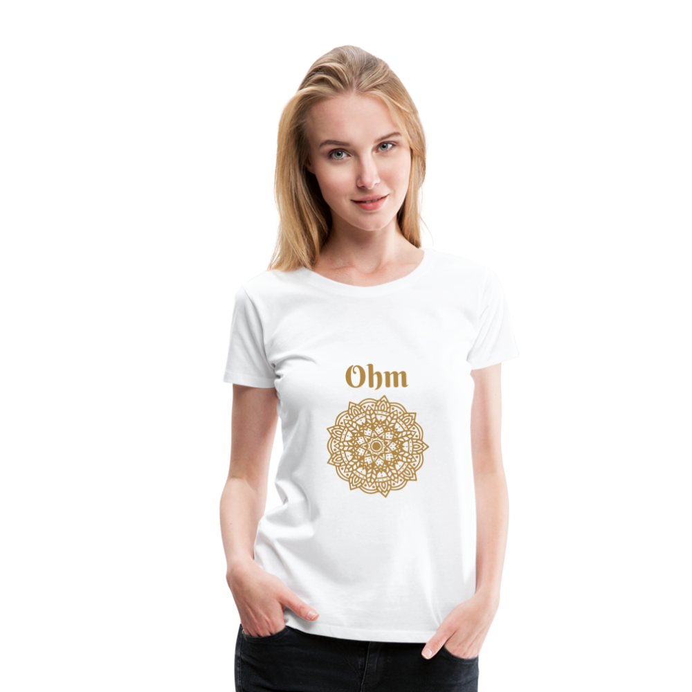 Frauen Premium T-Shirt - Ohm - weiß