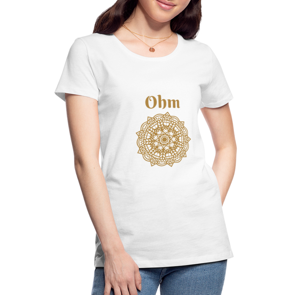 Frauen Premium T-Shirt - Ohm - weiß