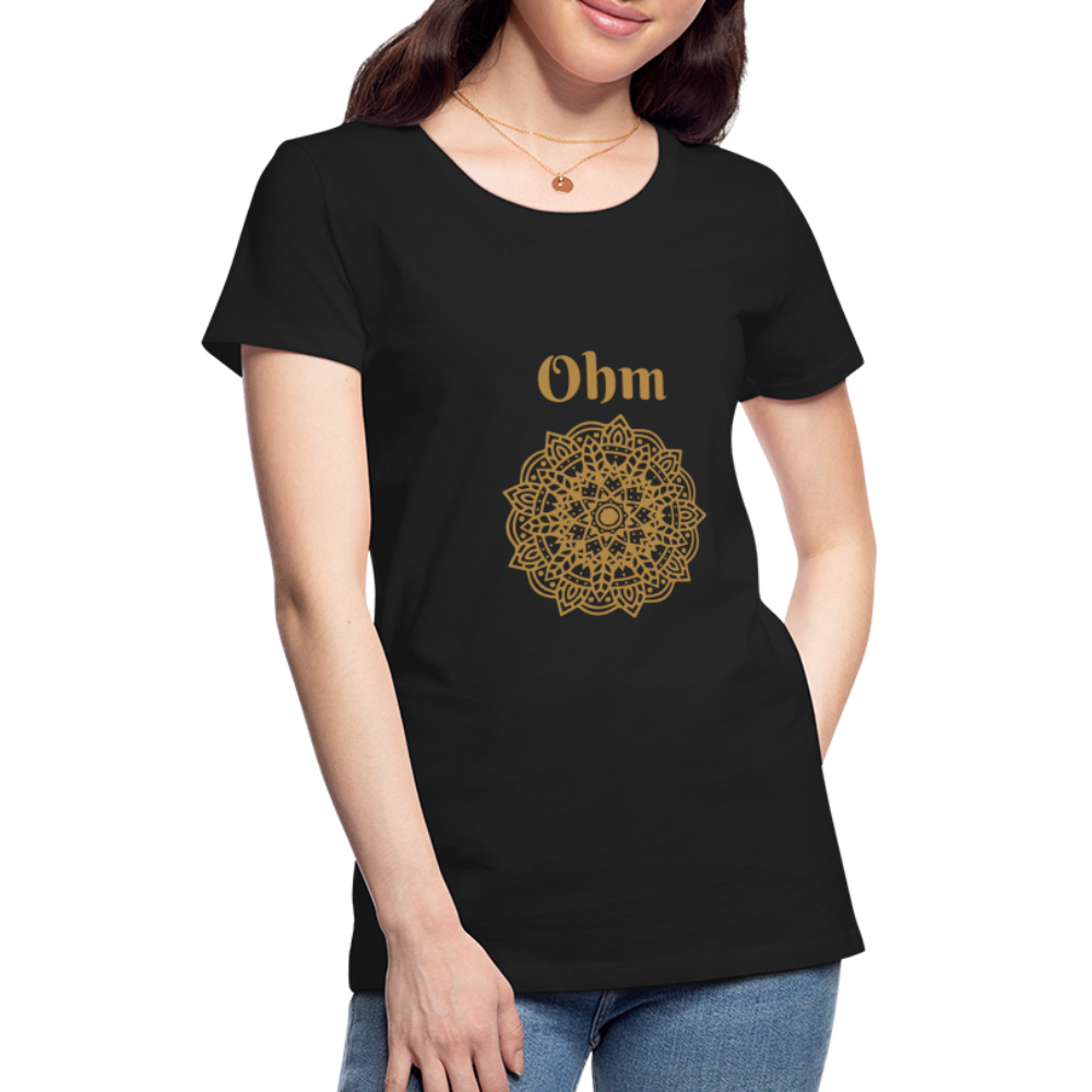 Frauen Premium T-Shirt - Ohm - Schwarz