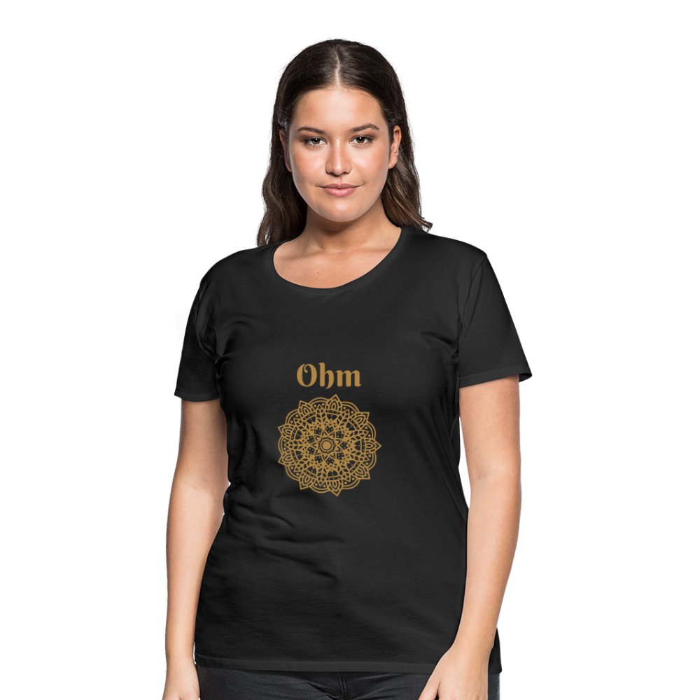 Frauen Premium T-Shirt - Ohm - Schwarz