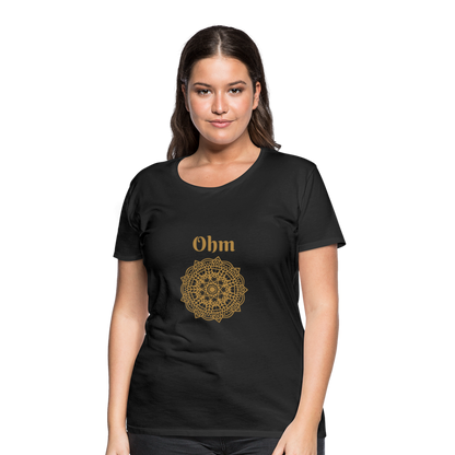 Frauen Premium T-Shirt - Ohm - Schwarz