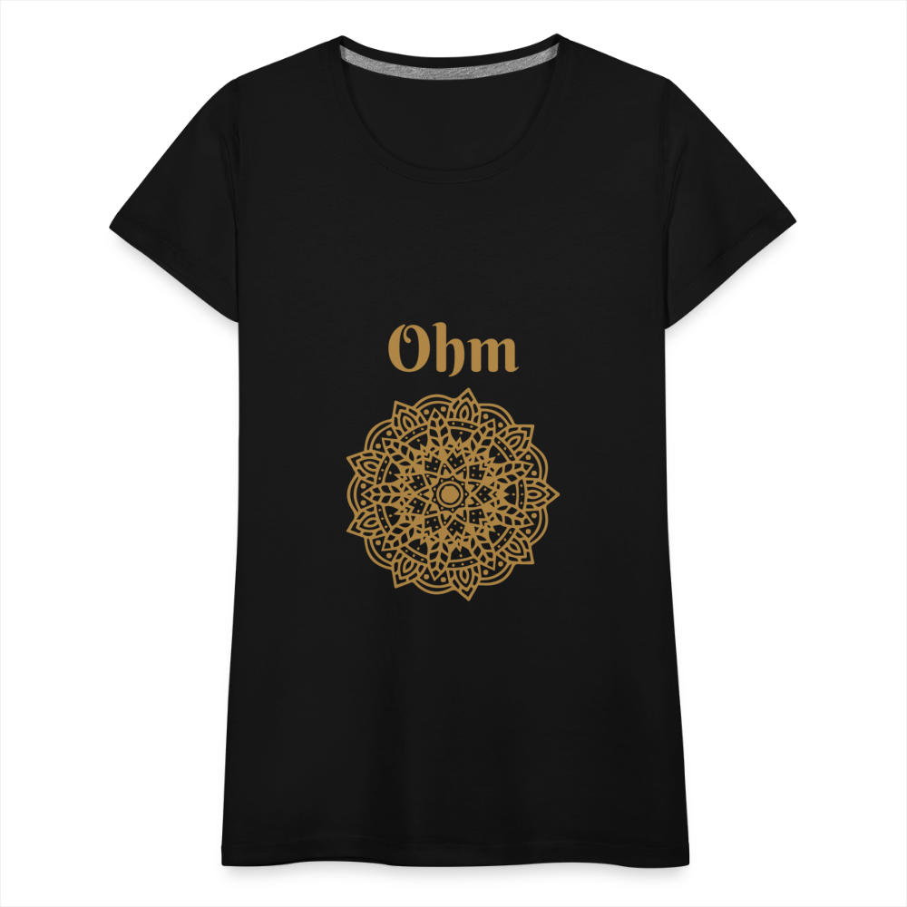 Frauen Premium T-Shirt - Ohm - Schwarz