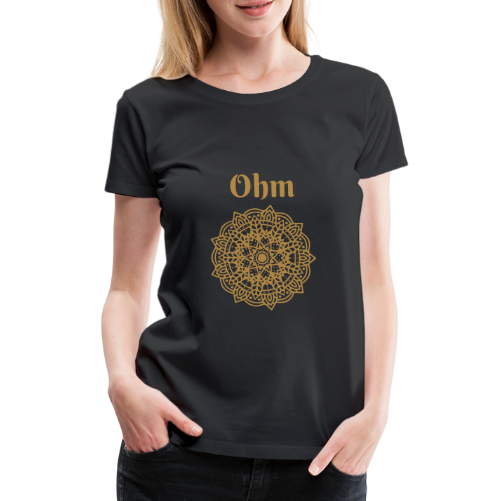 Frauen Premium T-Shirt - Ohm - Schwarz