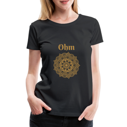 Frauen Premium T-Shirt - Ohm - Schwarz