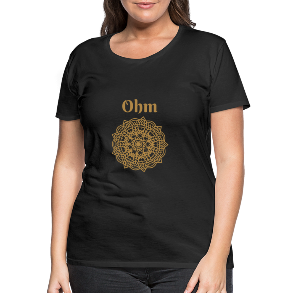 Frauen Premium T-Shirt - Ohm - Schwarz