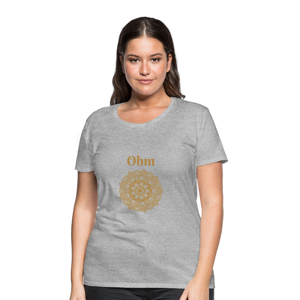 Frauen Premium T-Shirt - Ohm - Grau meliert