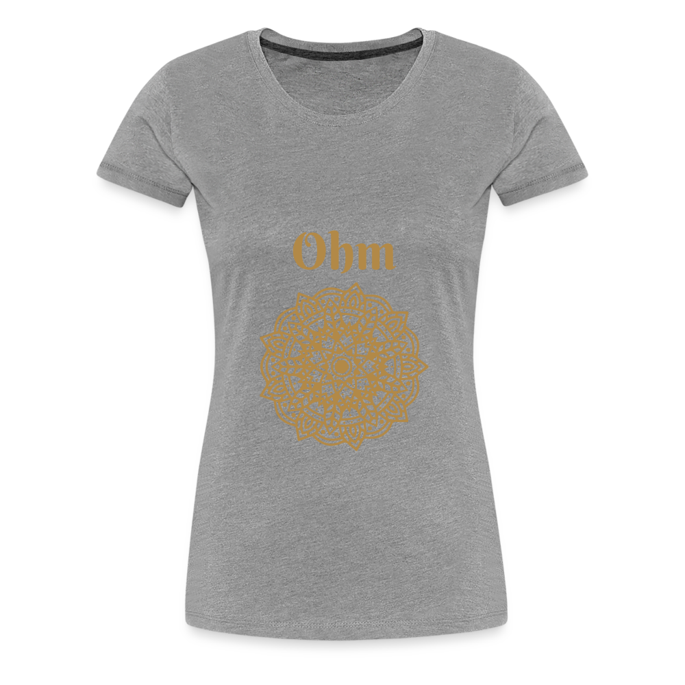 Frauen Premium T-Shirt - Ohm - Grau meliert