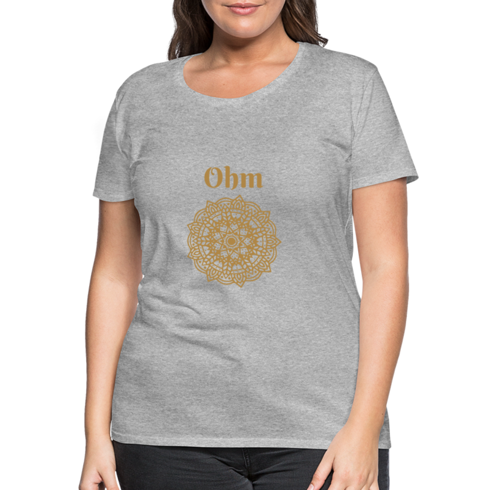 Frauen Premium T-Shirt - Ohm - Grau meliert