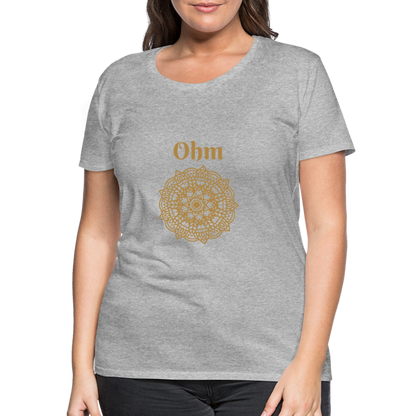 Frauen Premium T-Shirt - Ohm - Grau meliert