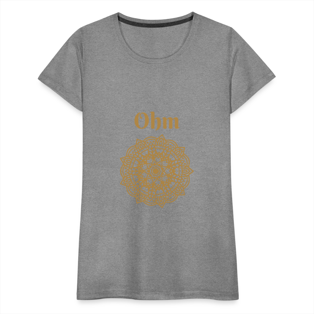 Frauen Premium T-Shirt - Ohm - Grau meliert