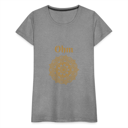 Frauen Premium T-Shirt - Ohm - Grau meliert