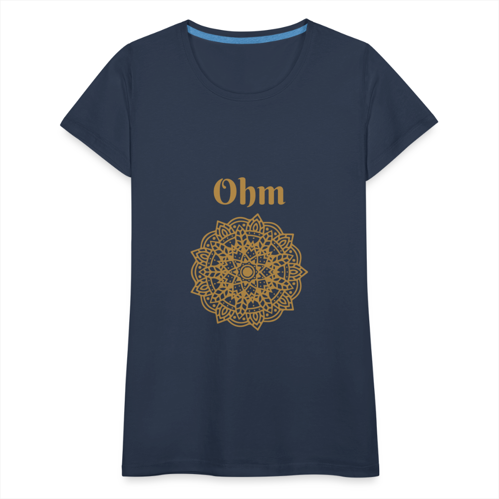 Frauen Premium T-Shirt - Ohm - Navy