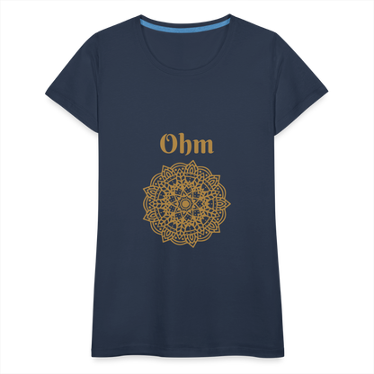 Frauen Premium T-Shirt - Ohm - Navy