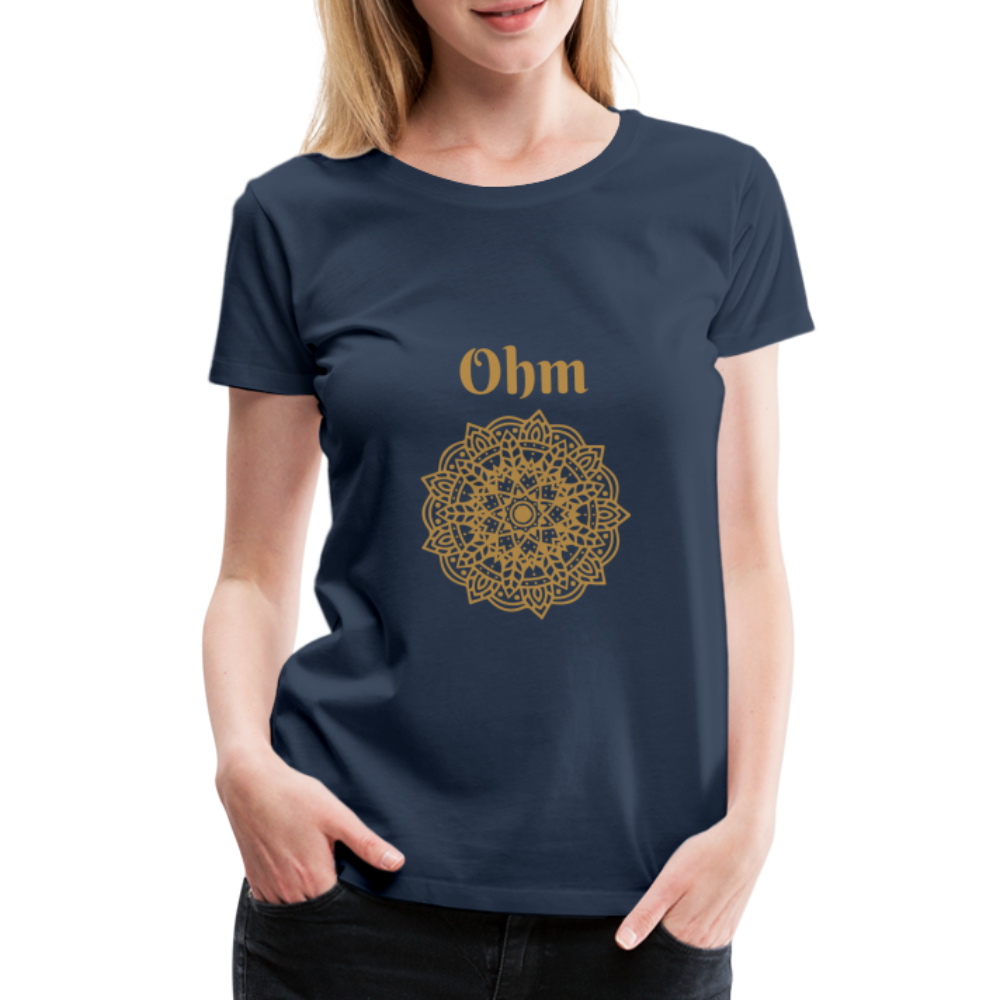 Frauen Premium T-Shirt - Ohm - Navy