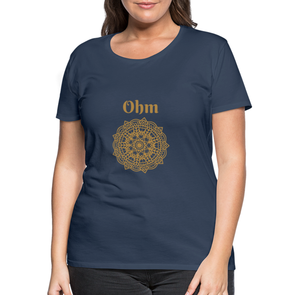 Frauen Premium T-Shirt - Ohm - Navy