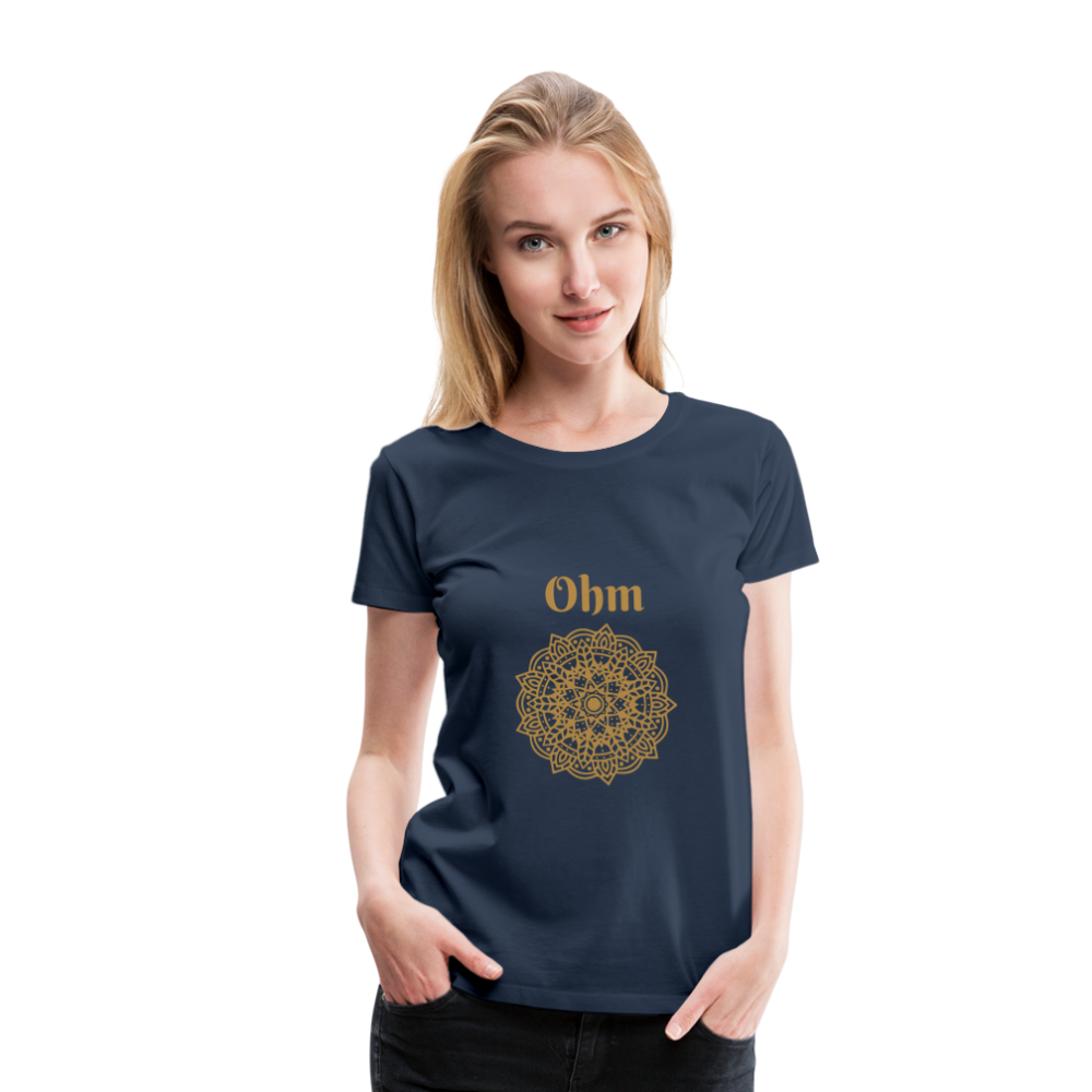 Frauen Premium T-Shirt - Ohm - Navy