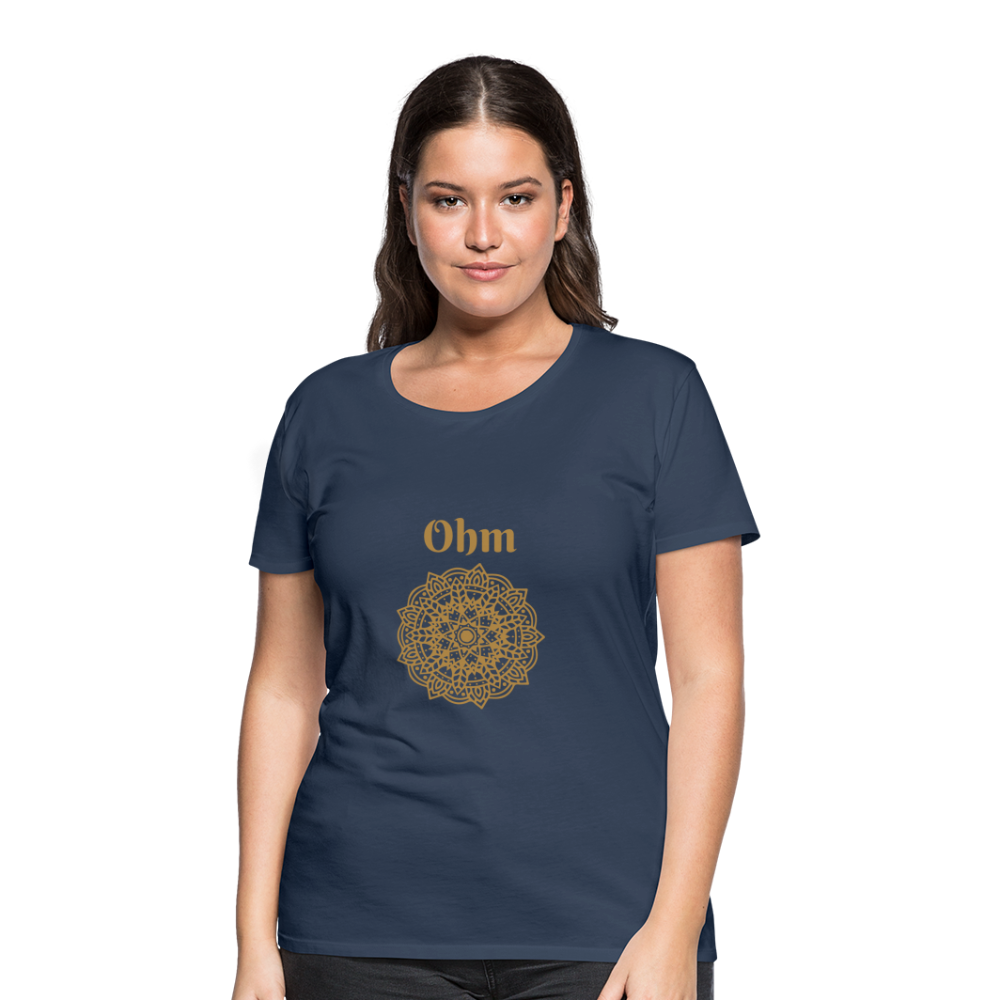 Frauen Premium T-Shirt - Ohm - Navy