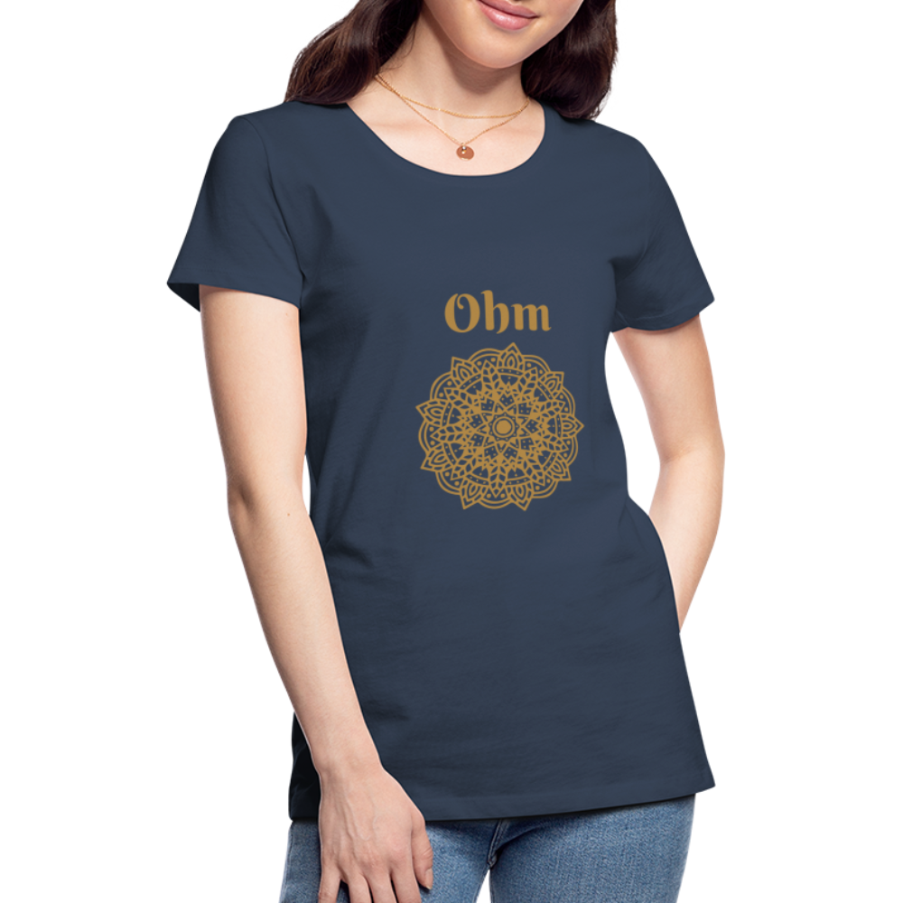 Frauen Premium T-Shirt - Ohm - Navy