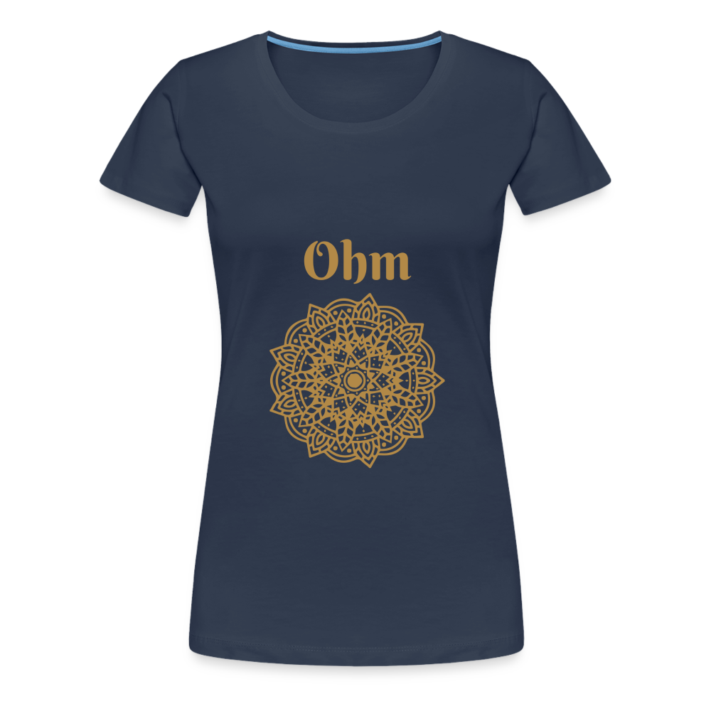 Frauen Premium T-Shirt - Ohm - Navy