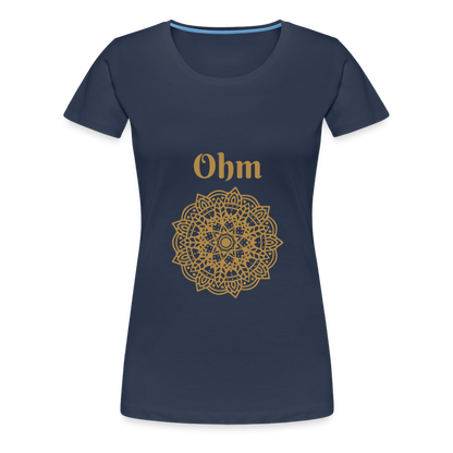 Frauen Premium T-Shirt - Ohm - Navy