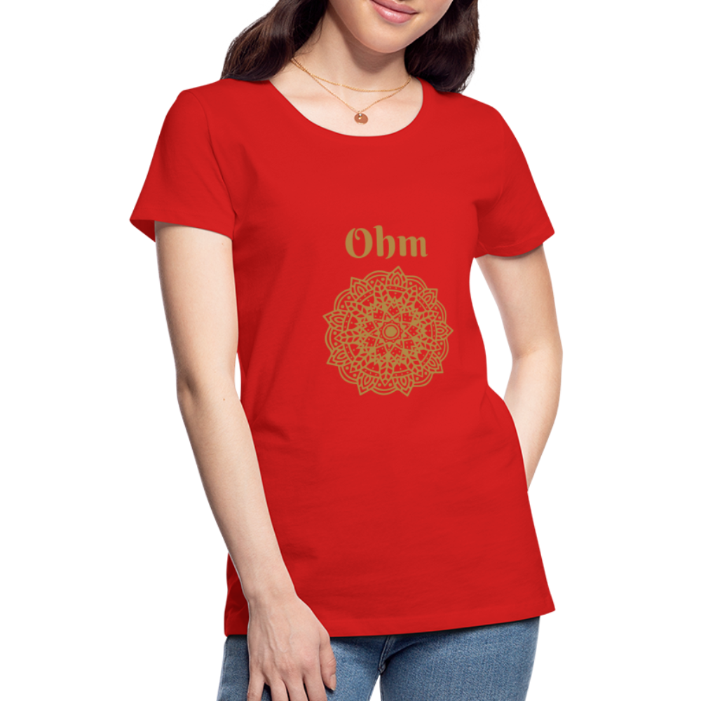 Frauen Premium T-Shirt - Ohm - Rot