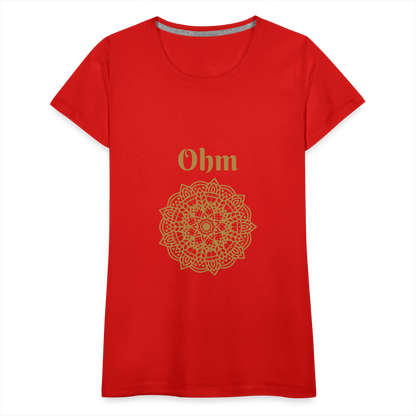 Frauen Premium T-Shirt - Ohm - Rot