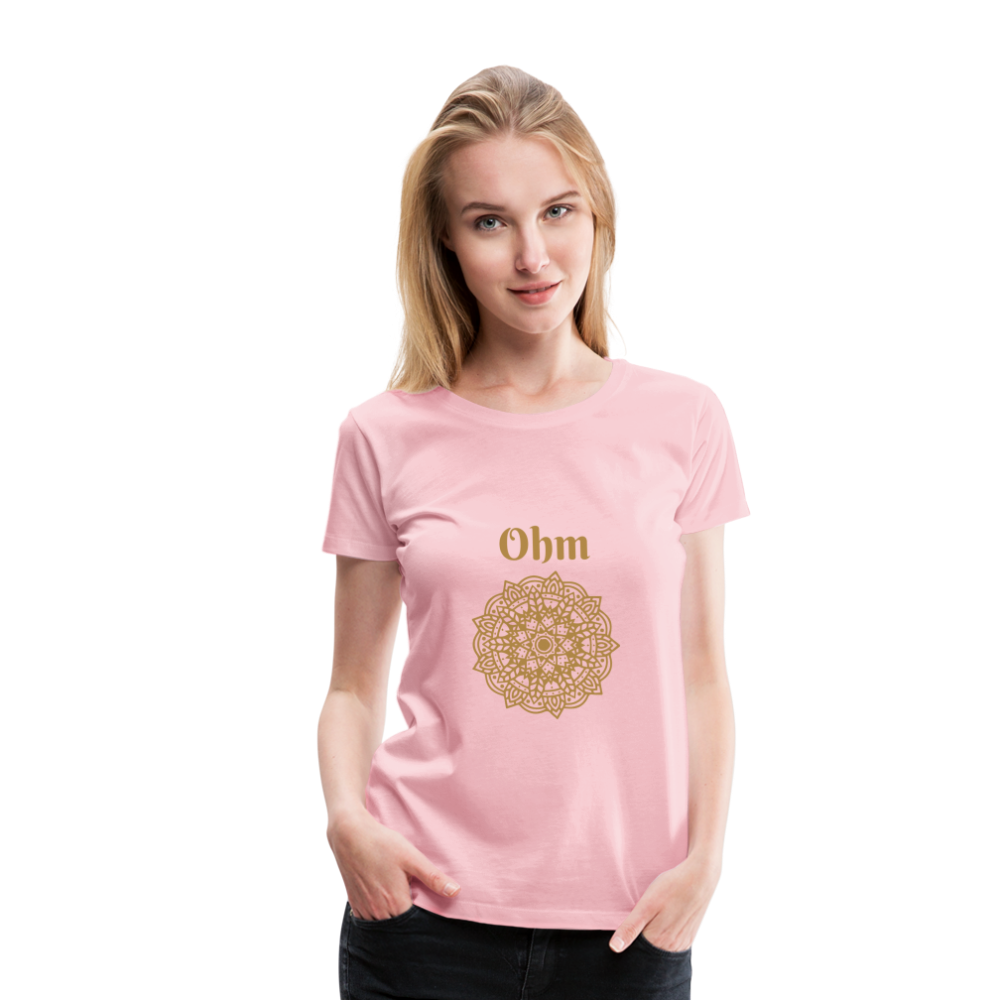 Frauen Premium T-Shirt - Ohm - Hellrosa