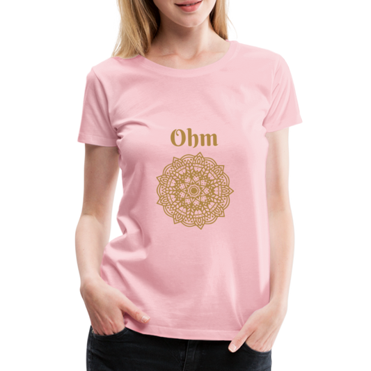 Frauen Premium T-Shirt - Ohm - Hellrosa