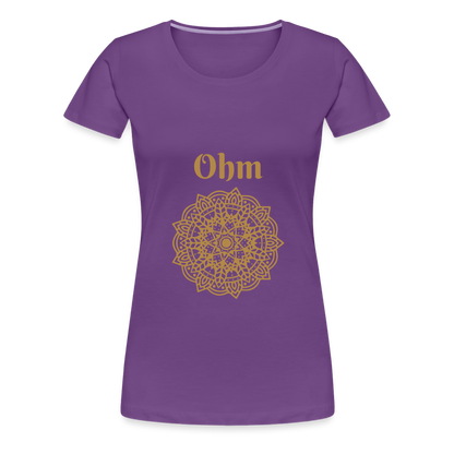 Frauen Premium T-Shirt - Ohm - Lila