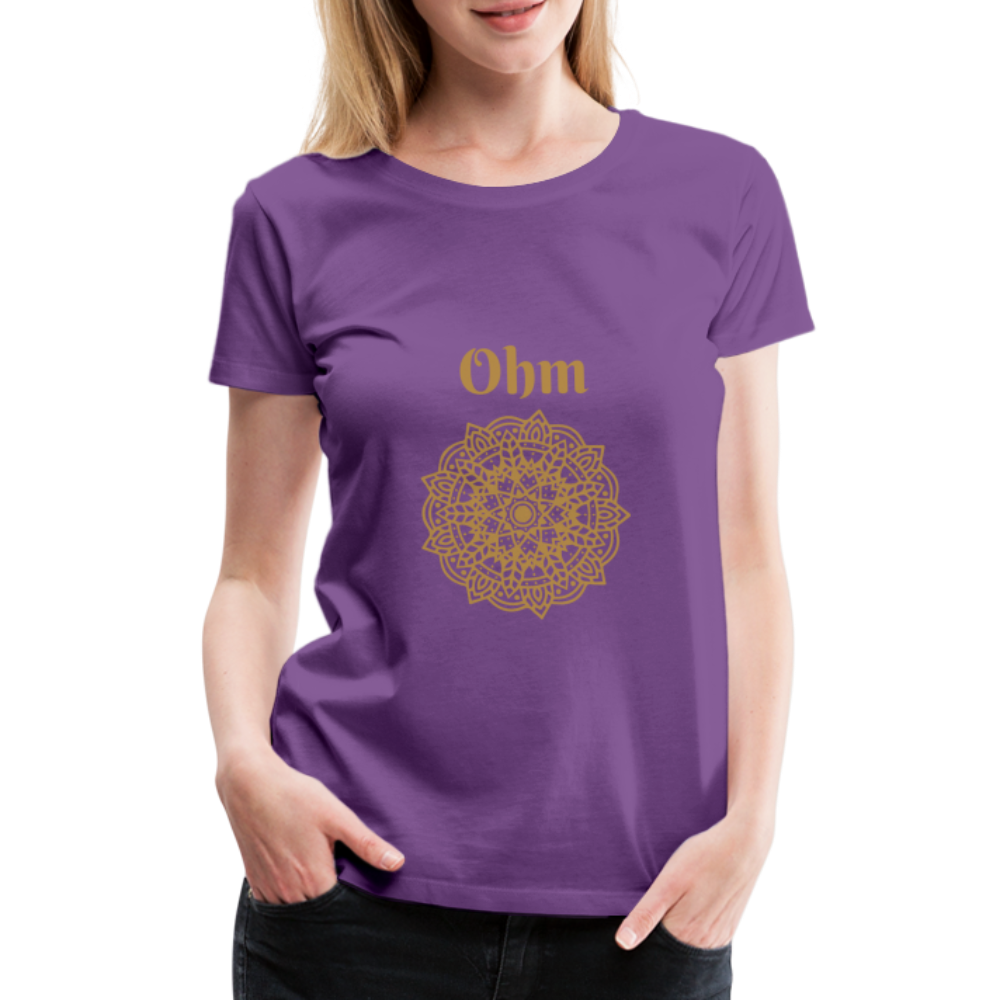 Frauen Premium T-Shirt - Ohm - Lila