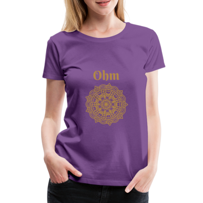 Frauen Premium T-Shirt - Ohm - Lila