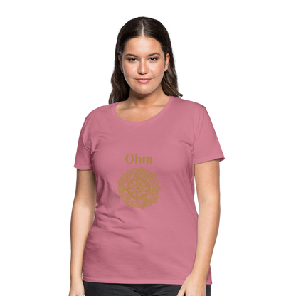 Frauen Premium T-Shirt - Ohm - Malve