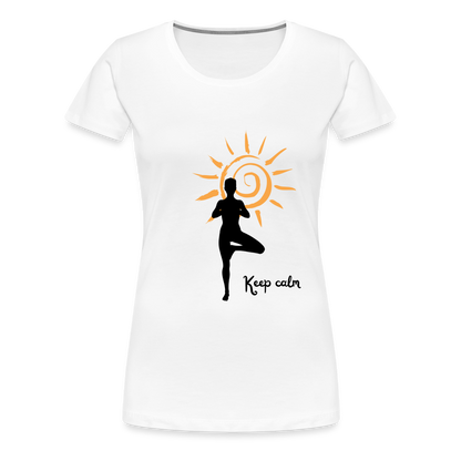 Frauen Premium T-Shirt - Keep calm - weiß