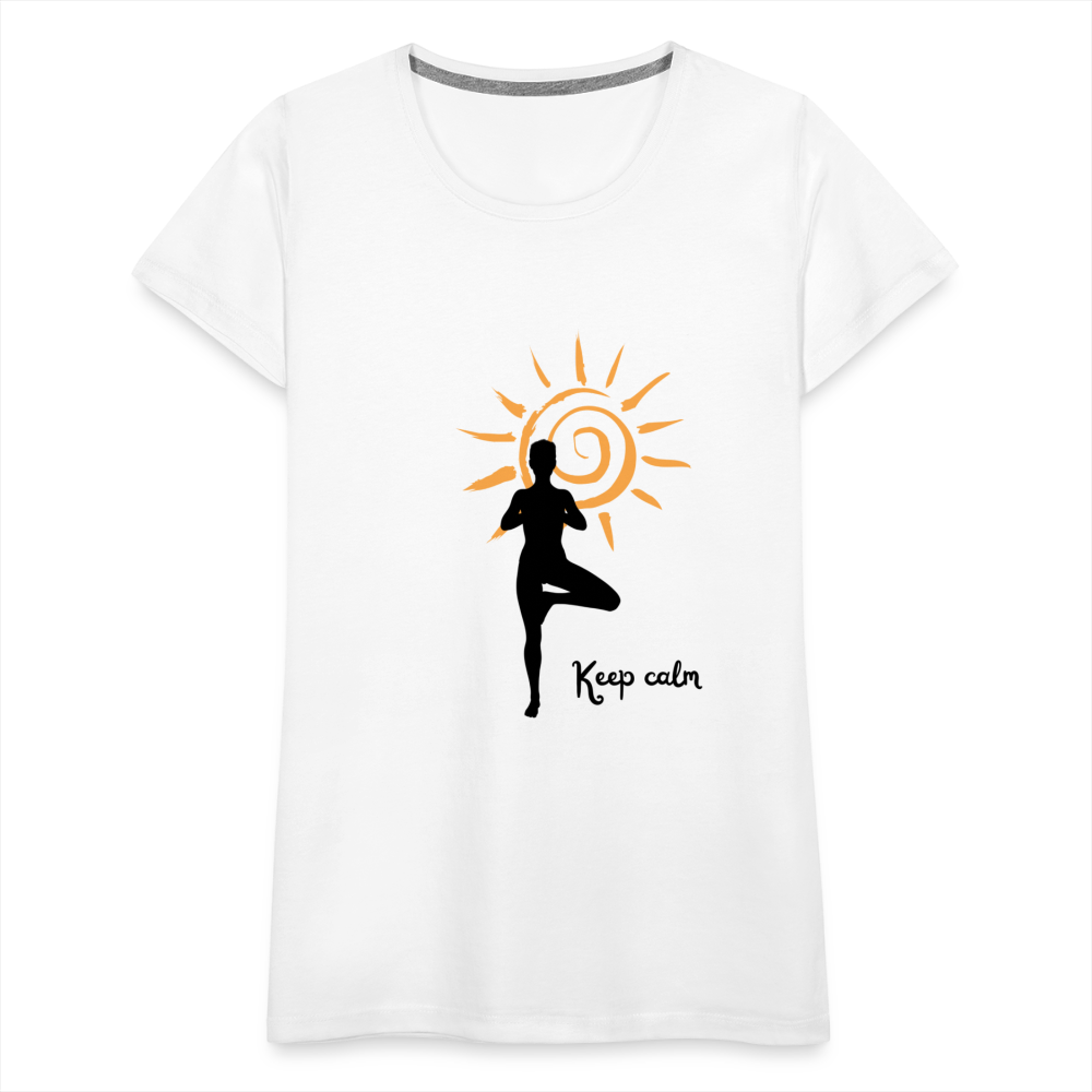 Frauen Premium T-Shirt - Keep calm - weiß