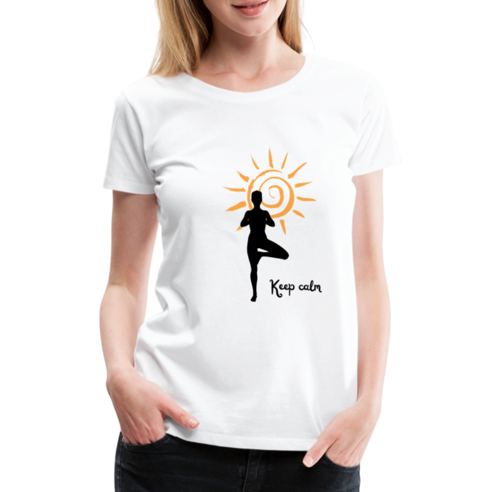 Frauen Premium T-Shirt - Keep calm - weiß