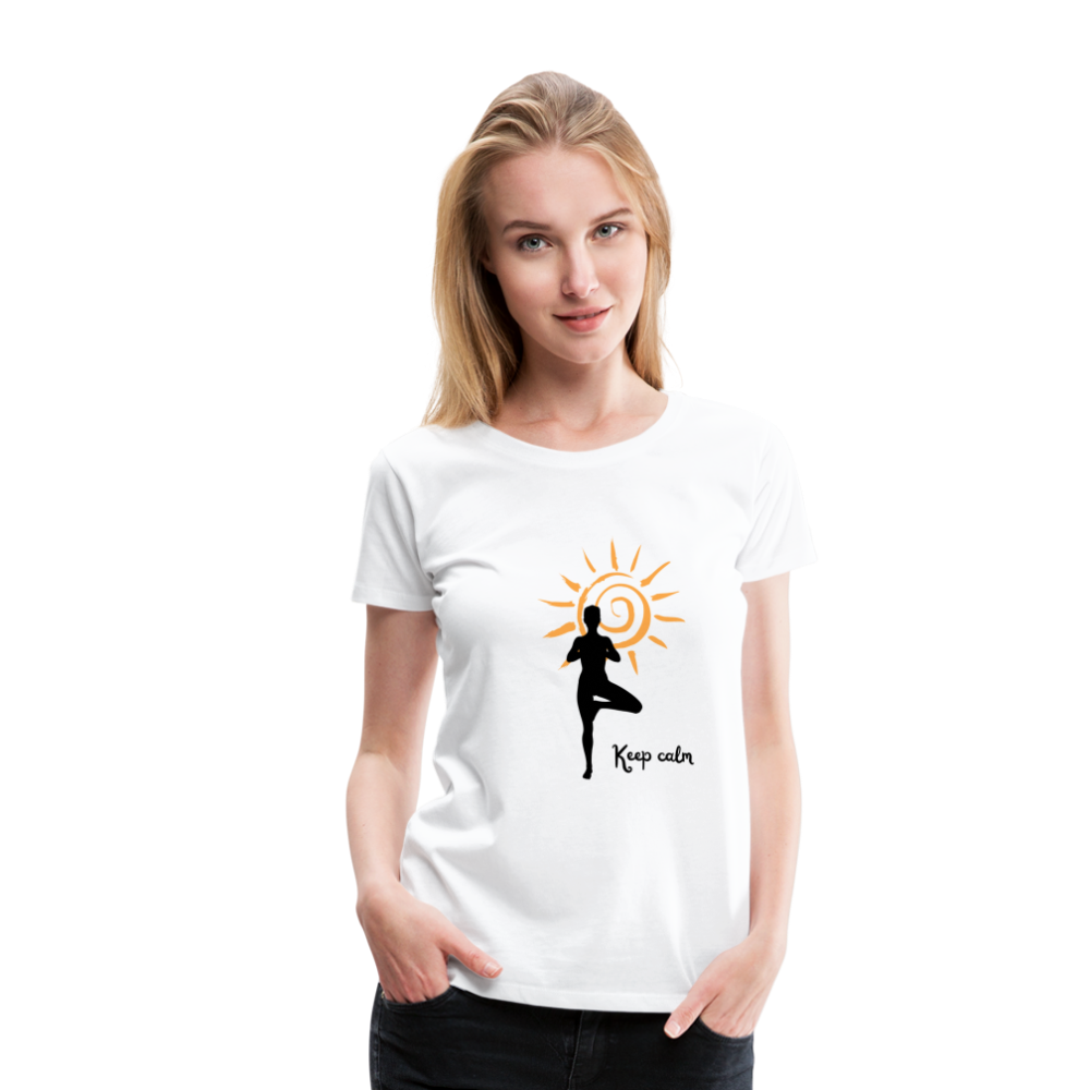 Frauen Premium T-Shirt - Keep calm - weiß