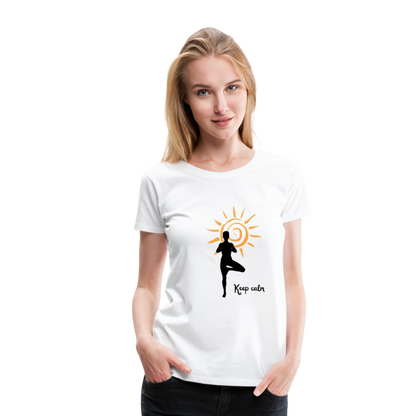 Frauen Premium T-Shirt - Keep calm - weiß