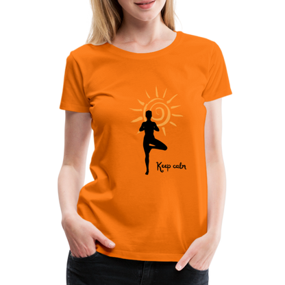 Frauen Premium T-Shirt - Keep calm - Orange